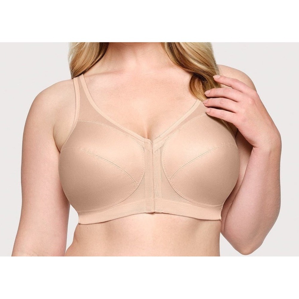 Glamorise 56DD MagicLift Front Closure Posture Back Bra 1265 Cafe